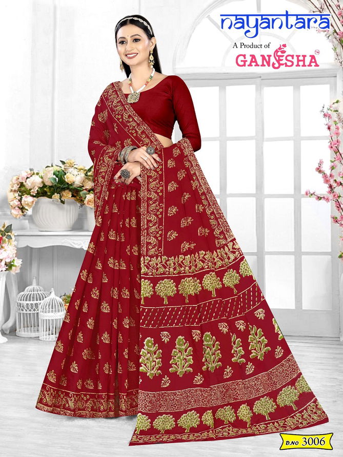 Nayantara Vol 3 By Ganesha Daily Wear Cotton Printed Saree Wholesale Market In Surat